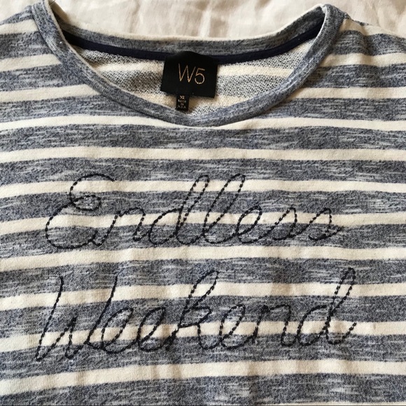 {W5} Endless Weekend Striped Sweatshirt Sz XL - Picture 2 of 4
